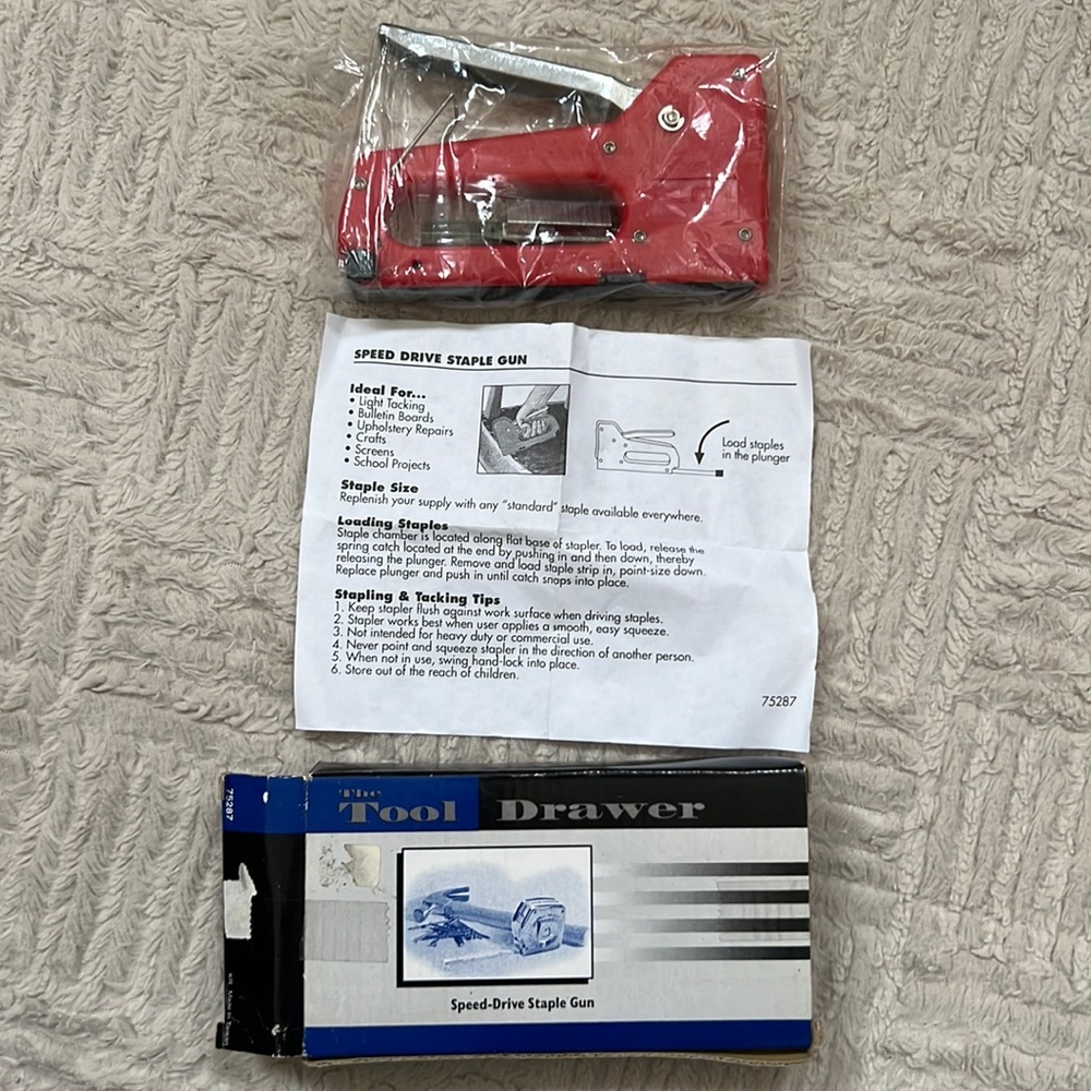 The Tool Drawer speed-drive staple gun - new in original packaging